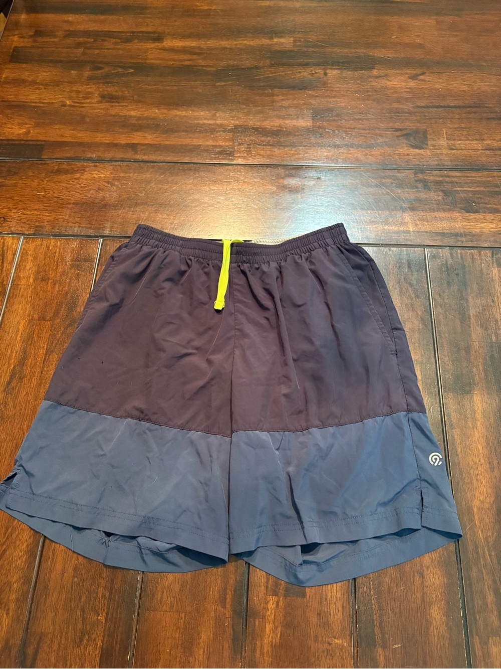 Champion Men's Navy and Blue Athletic Shorts with Drawstring and Inner Liner
